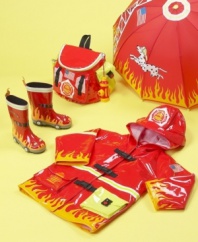 Rainy days can be fun. This umbrella has fire-like images to rescue your little one from the rain. They'll enjoy toting their very own umbrella everywhere!