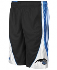 Short change. Get your game on and pay homage to the home team in these Orlando Magic shorts from adidas.