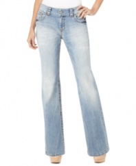 Kut from the Kloth offers a casual day must-have with these easy bootcut jeans. The faded, light blue wash makes them perfect for spring, too!