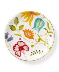 Covered in multicolored blooms, the Floral salad plates from Clay Art rejuvenate your daily routine with a double dose of color and style, all in dishwasher-safe earthenware.