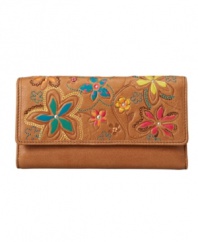 This flower-powered wallet from Fossil has a hippie-chic vibe and tons of functional details.