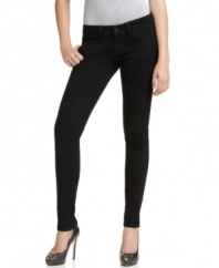 A perfect foundation for fall's urban rock-chic looks, these Levi's 524 black skinny jeans a wardrobe staple!