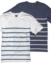 With a hint of nautical style, this striped tee from DC Shoes brings a bit of the high seas to the city streets.