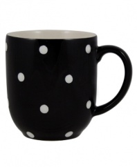 Perk up your kitchen with playful polka dots! Sprinkled with color, this hand-painted café mug has an inherent warmth and cheerfulness that's perfect for hot cocoa, cider or tea. Pair with other pieces from Spode's Baking Days collection of dinnerware and dishes for an exceptionally fun table setting.
