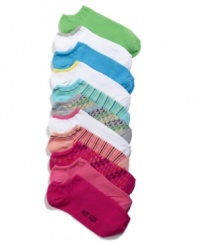 Wear your heart on your feet with these darling low-cut socks from Hot Sox. Pack of 6.