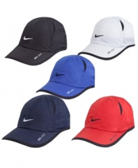 There won't be any more rain delays as long as he has this Dri-Fit Nike cap on. This hat uses the same proprietary Dri-Fit technology as the men's version and comes in a variety of classic colors. He'll love the athletic look and you'll love the fact that it will keep his head dry.