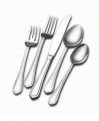 A scalloped tip, defined edge and banded neck define Towle Living's Jasmine flatware set with classic sophistication. Featuring service for 12 with essentials for serving the meal, too.