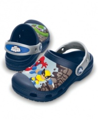 Be a hero. He'll feel like he can do anything in these comfy Marvel Super Hero clogs from Crocs.