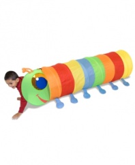 They'll think they're somewhere over the rainbow when crawling through this bright tunnel from Melissa and Doug.