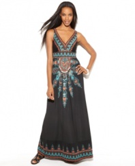 Make a bold, boho-chic statement with INC's maxi dress! Pair with beaded sandals to complete the look.