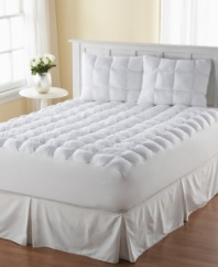 Sink into softness every night with the Magic Loft mattress pad from Perfect Fit bedding. Quilted 6 x 6 blocks of ultra-plush Perfect Puff down-alternative fiberfill add a thick layer of comfort that dramatically increases the loft an comfort of your existing mattress.