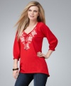 A pretty peasant top makes any outfit pop. Try Style&co.'s with your favorite jeans, leggings and capris!
