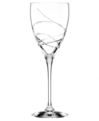A fanciful cut pattern contrasts the timeless form of this Adorn goblet from the Lenox crystal stemware collection. Qualifies for Rebate