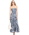 Perfect for a breezy spring look, this MICHAEL Michael Kors maxi dress features simple styling in a standout print!