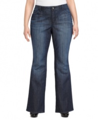 Jeans are must-have staples of your casual wardrobe, so snag DKNY Jeans' plus size boot cut pair!