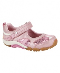 Shine on! She'll be in the spotlight with these sparkly, fun Stride Rite shoes with sequin accents.