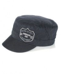 The finishing touch that never goes out of style - this military-style cap from American Rag.