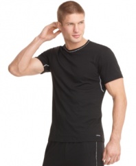 This cotton T shirt from Calvin Klein is soft and comfortable enough to sleep in and sleek and stylish enough to wear out.