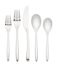 kate spade puts an emphasis on shine with the smooth, elongated silhouettes and luxe stainless steel of Tompkins Street flatware. Place settings that are perfect for the modern table.