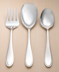 From the Harmony collection of 18/8 stainless steel serving pieces. Give one piece or the entire collection to your favorite hostess, or to the bride. Choose from: serving spoon, serving fork, casserole spoon, ladle or salad tongs. Shown on right.