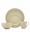 Elegance comes easy with kate spade's Nantucket-inspired Fair Harbor place settings. Durable stoneware in a serene sandy hue is half glazed, half matte and totally timeless.