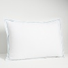 Hudson Park's Italian Percale Collection is a simple and elegant cotton percale with double rows of satin stitching.
