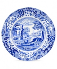 A charming rendering of the Italian countryside. Part of Spode's Blue Italian collection, the dinner plates feature vivid hues on creamy earthenware that radiate old-world charm.