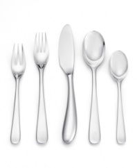 Japan's premier manufacturer of stainless steel flatware, Yamazaki, has been crafting only the finest designs for place settings since 1918. Contemporary Aquatique Ice flatware is unique without being too showy. With a brushed, frosted luster, each piece has a curvaceous design that reflects the soft rolling motion of the sea. Lifetime warranty against manufacturer's defects.