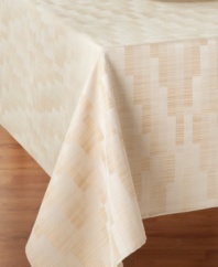 Truly timeless, the Continental tablecloth from Lenox boasts sophisticated good looks with a subtle geometric motif in versatile hues to complement just about any dining area. An easy choice in a machine washable blend.