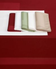 With a timeless design that's made to last, the Bardwil Hampton tablecloth will be setting the scene for years to come. Versatile solid colors are embellished with a simple tonal pattern for a look of understated elegance.