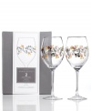 Ready for celebration, this set of Charter Club's Novelty Confetti wine glasses combines a simply beautiful shape with colorful rings and shimmering garland for a look that's fun yet refined.