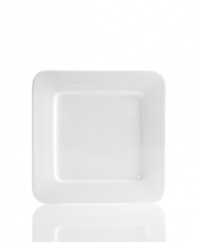Set 5-star standards for your table with sleek square plates from Hotel Collection. Balancing a delicate look and exceptional durability, the translucent Bone China collection of dinnerware and dishes is designed to cater virtually any occasion.