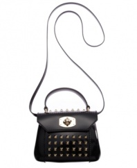 Sweet! Pyramid studs and a trendy turnlock add no-holds-barred drama to rubber Candy purse from Furla.