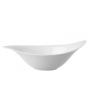 Fresh modern. Sheer white china in leaf form inspires naturally harmonious dining. A soft fluidity and radiant glaze give this salad bowl quiet elegance and lasting appeal. From Villeroy & Boch's collection of serveware and serving dishes.