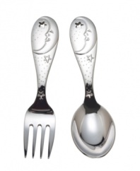 Your little one will be over the moon for Reed & Barton's Sweet Dreams flatware. A night sky in tiny, toddler-friendly handles encourages kids to help themselves.