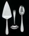 Only the renowned design of Vera Wang with the legendary craftsmanship of Wedgwood could combine to create the exquisitely detailed Lace flatware collection. Featuring a fine lace-inspired scroll edging and classic teardrop-shaped handles in stainless steel for a flawless presentation every day. Includes a cake server, gravy ladle and pierced tablespoon.