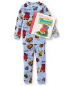 This Books to Bed Dumpy The Dump Truck pajama set includes the book and pajamas adorned with characters from the beloved children's story.