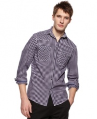 This western plaid shirt from Kenneth Cole Reaction gives your urban cowboy look a kick.