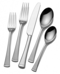 Get a handle on easy, everyday elegance with the clean lines of Contempo flatware. Gourmet Basics by Mikasa delivers service for 4 with a soft gleam and defined tips.