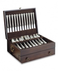 Store your flatware in sleek, elegant style. Crafted from poplar wood.