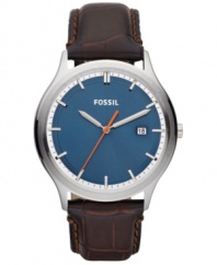 A blend of varying color creates an intriguing design on this Ansel watch by Fossil.