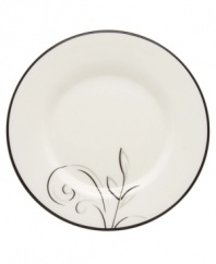 A fluid contemporary pattern with subtle shimmer dances along the edging of this versatile plate. As a stylish accent for entertaining or a simple way to spruce up an everyday meal, the Voila collection always looks right. Qualifies for Rebate
