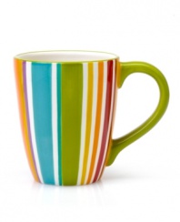 Covered in festive stripes, the Striped mugs from Clay Art rejuvenate your daily routine with a double dose of color and style, all in dishwasher-safe earthenware.