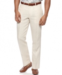 Lighten up. These pants from Tasso Elba go with the flow and can be dressed up or down for versatility everyone can appreciate.