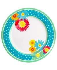 Garden party. A must for summer, melamine salad plates by Martha Stewart Collection are easy to transport and prettily patterned in daisies and dots for festive al fresco entertaining.
