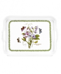 Portmeirion offers even more to love about the beloved Botanic Garden serveware pattern in a super-lightweight, outdoor-friendly melamine tray. Featuring the rich botanical motif and true-to-life detail of the dinnerware collection.