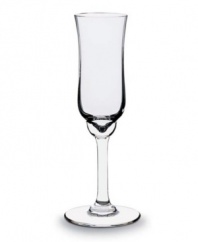 The Baccarat Capri stemware collection has a classic hourglass shape that will subtly encourage the leisurely pace of your meal, so you can concentrate on what matters most. With a gorgeous crystal-clear sparkle bred from fine craftsmanship and inspired design, this flute will accent the truly special nature of any kind of celebration.