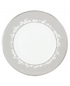 Elegance at a glance. Serve your main course with grace and style on these exquisite dinner plates from the Lenox Bellina dinnerware and dishes collection. Crafted in bone china with a delicate floral design and textured white beads, surrounded by stunning platinum trim to complete the perfect table setting. Qualifies for Rebate