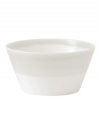 White dinnerware that's perfect for every day. The 1815 cereal bowl from Royal Doulton features sturdy porcelain streaked white on white for serene, understated style.