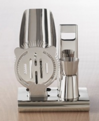Better close your tab--these handy bar tools from Hotel Collection mean you can expertly prepare your favorite cocktails at home! Mirror-polished stainless steel gives all the essentials, from scoop to strainer, a look of timeless glamor.